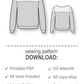 Sweatshirt Sewing Pattern - Sewing Tutorials - Sewing Patterns - Womens Sewing Patterns - Sweatshirt Pattern - Plus Size Patterns - Sew Easy