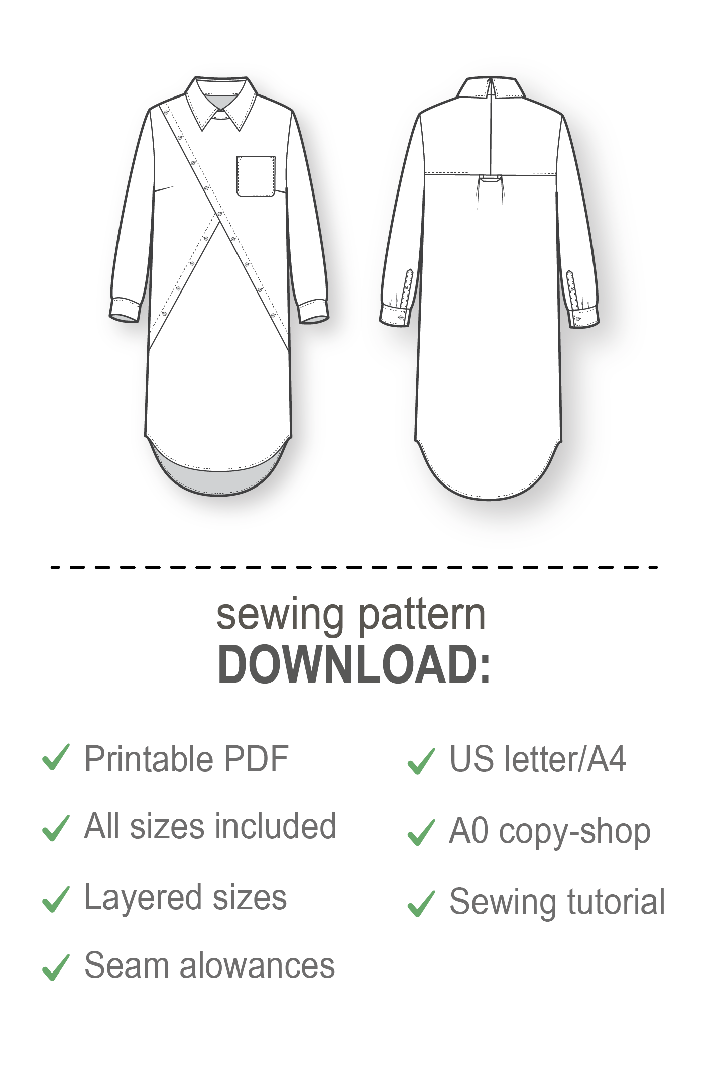 Sewing Pattern - Color blocked Long Sleeve Shirtdress – Dressy Talk sewing-pattern-color-blocked-long-sleeve-shirtdress-dressy-talk