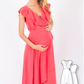 Maternity Wrap Midi Dress #3114
