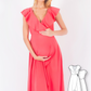 Maternity Wrap Midi Dress #3114