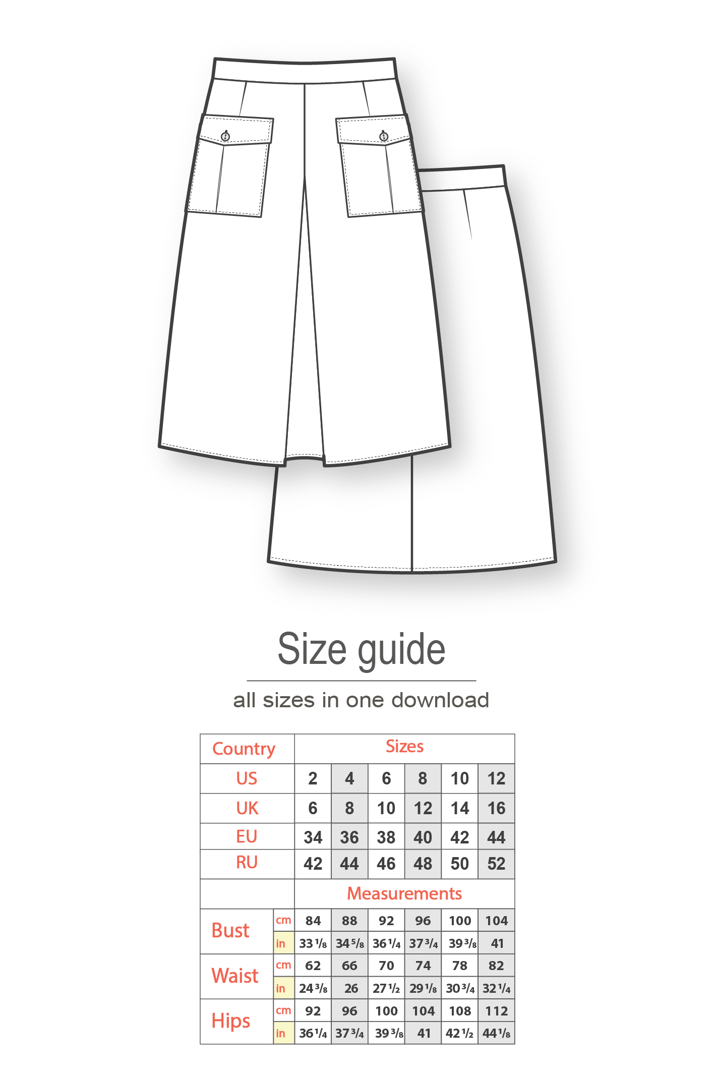 Tommie Jeans Skirt Sewing Pattern – Casual Patterns – Style Arc