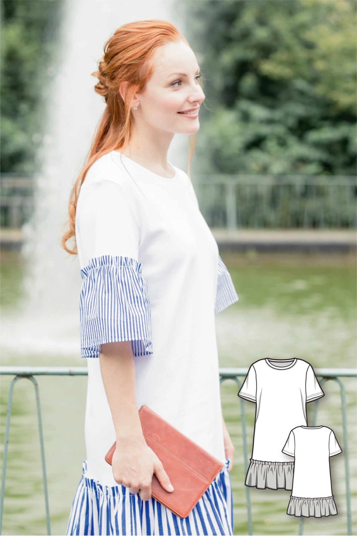 T-Shirt Dress Pattern - Sewing Patterns - Knit Dress Pattern - Jersey Pattern - Tunic Sewing Pattern - Cotton Dress Pattern - Tshirt pattern