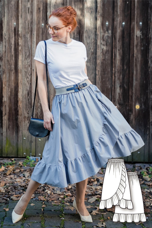 Ruffled Midi Skirt #4111