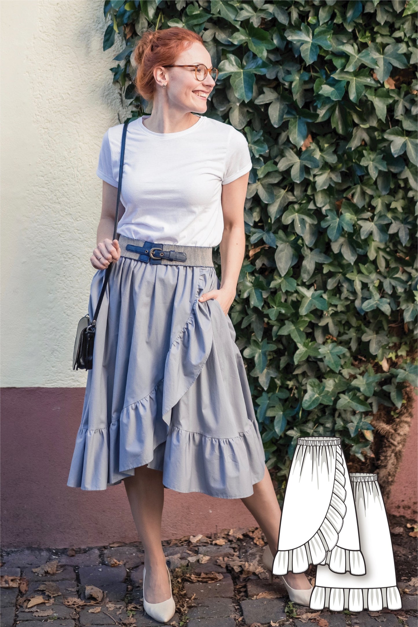 Ruffled Midi Skirt #4111