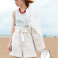 Elastic Waist Linen Shorts #6002