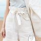 Elastic Waist Linen Shorts #6002