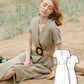 Linen Wrap Dress #6003