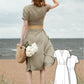 Linen Wrap Dress #6003