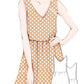 Gathered Skirt Sleeveless Dress #6016