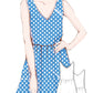Gathered Skirt Sleeveless Dress #6016