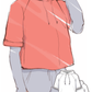 Short raglan sleeve hoodie
