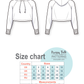 Basic regular fit raglan sleeve cropped sweatshirt hoodie