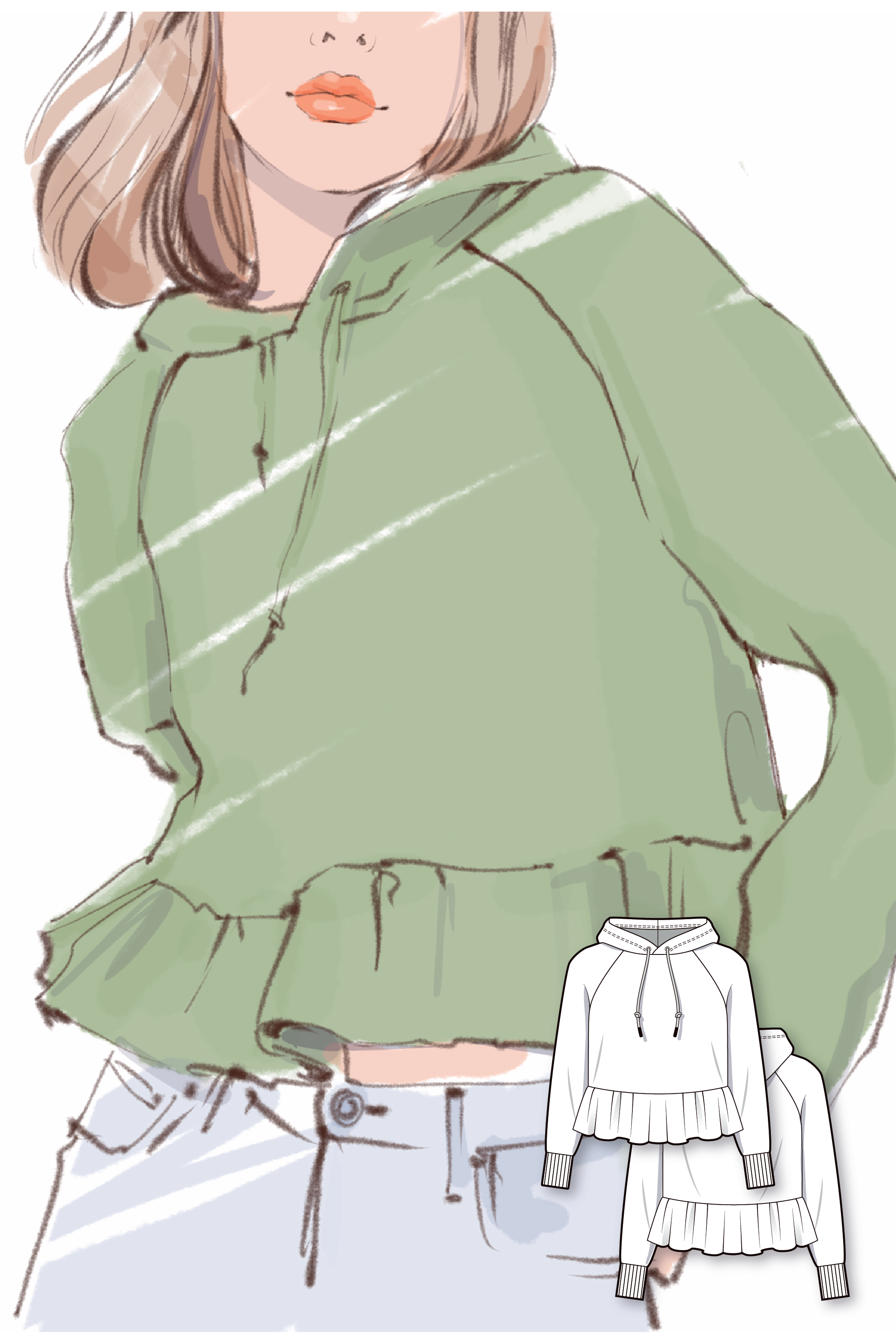 Anime girl in hoodie, mask, original HD wallpaper | Pxfuel