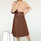 Capsule pattern: puff long sleeve blouse, A-line double breast skirt, drop shoulder sweatshirt