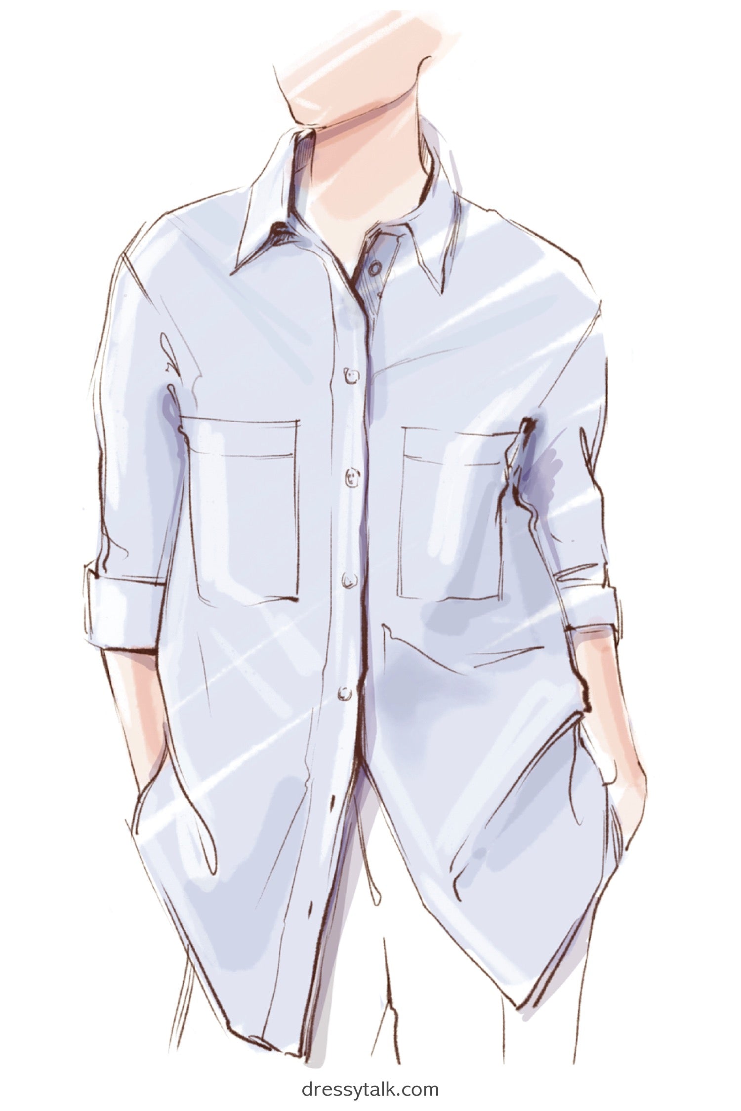 dress shirt illustration Vector hand drawn business shirt outline doodle icon. attire sketch illustration for print, web, mobile and infographics isolated on white background