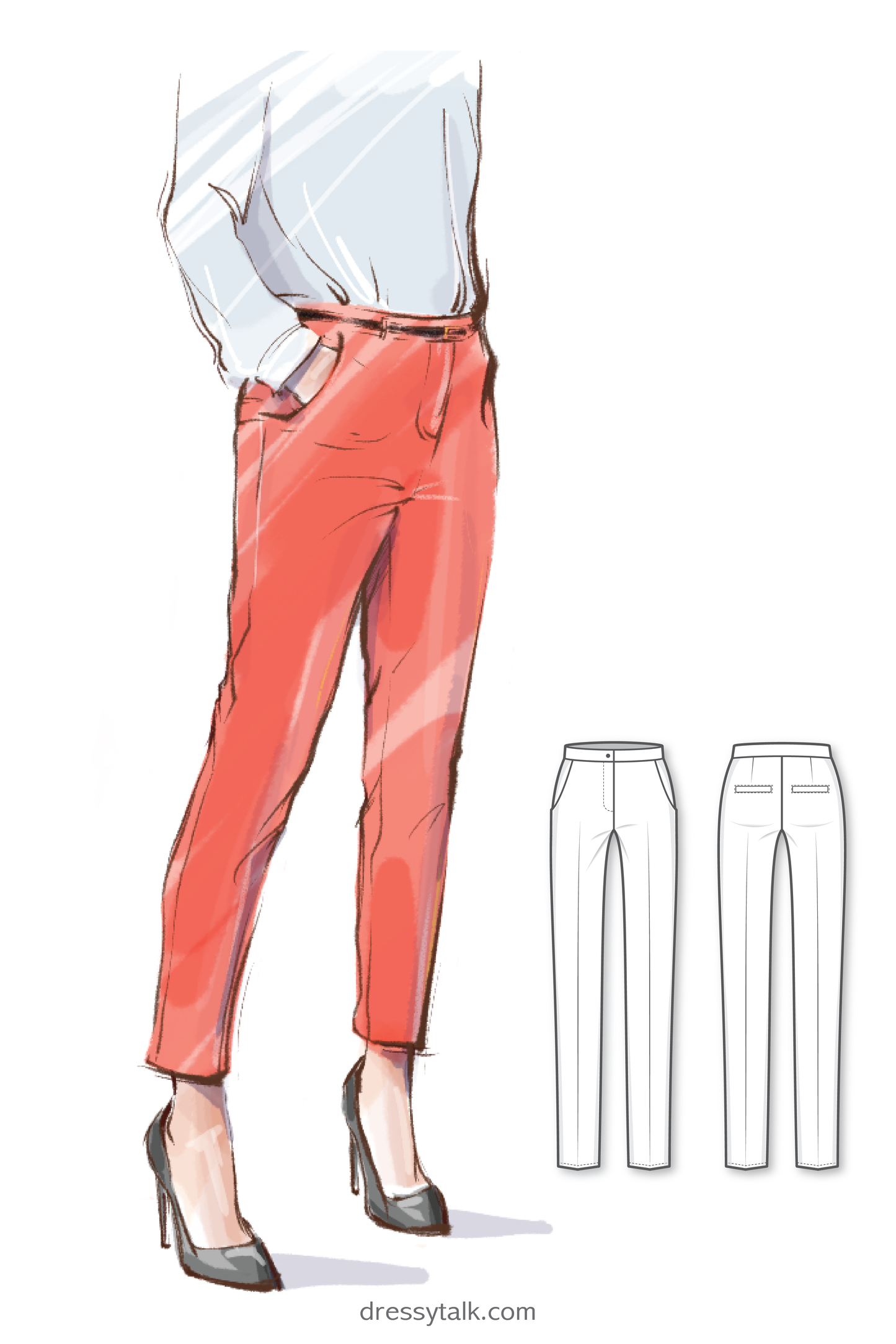 Basic Slim Pencil Pants #5202